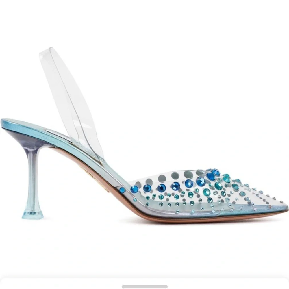 New Aquazzura starburst sling pumps Size 36US
